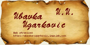 Ubavka Ugarković vizit kartica
